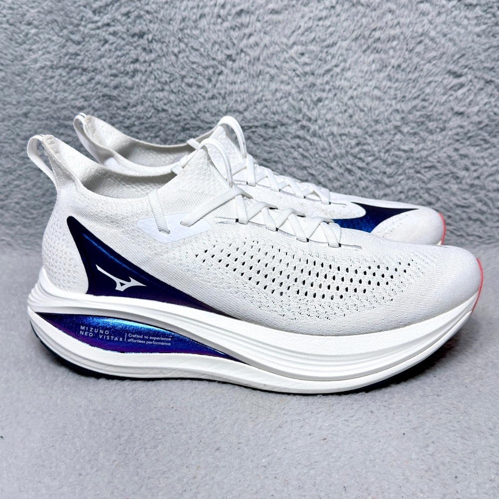 Mizuno Neo Vista 2 Mens Size 11.5 Road Running Shoes White Blue J1GC253401